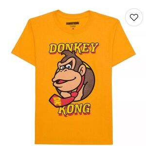 Nintendo Donkey Kong Graphic T-Shirt Yellow Small | Hybrid Apparel Cotton Tee